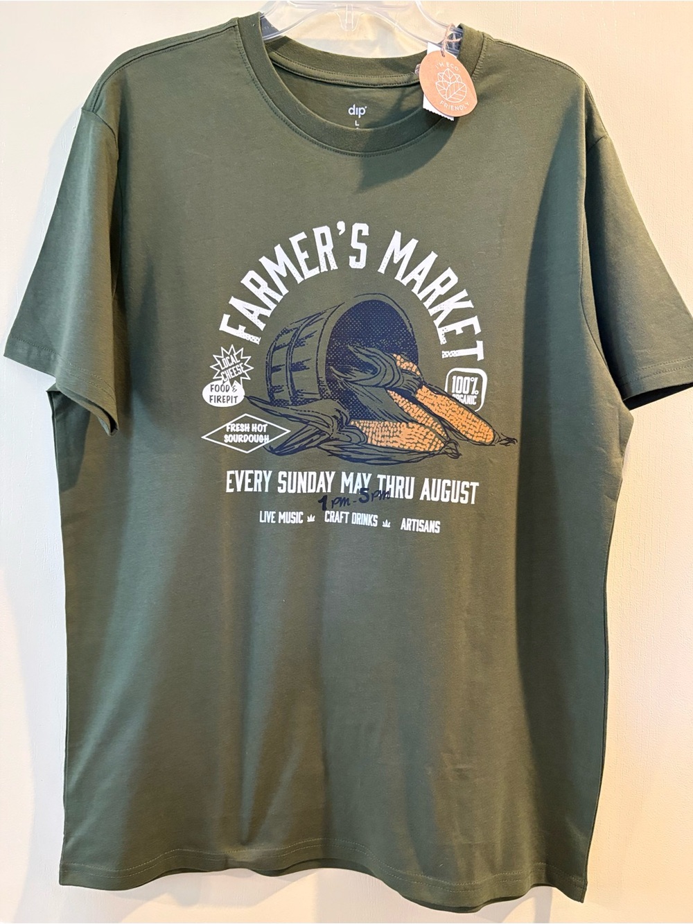 dip Olive Green Farmer's Market Graphic Tee